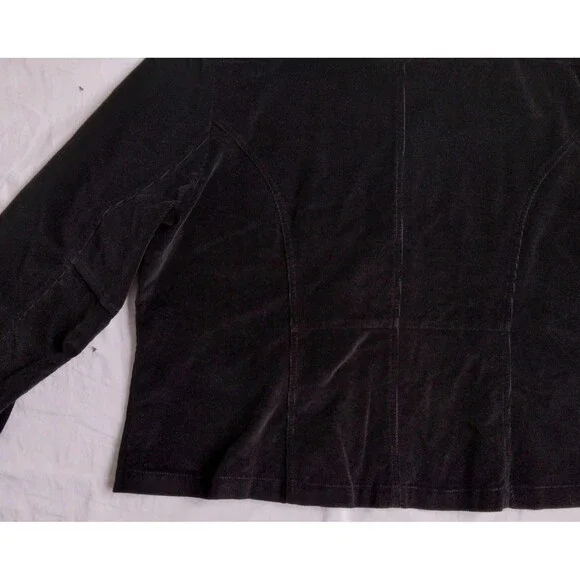 Vintage Gitano Corduroy Blazer Jacket Black Y2K Gilmore Girls Women's Plus 26W - Picture 13 of 15